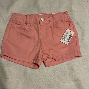 Baby girl pink children’s place shorts never worn size 18-24M